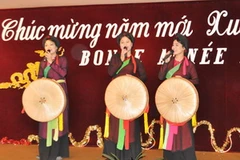 Biểu diễn văn nghệ mừng Xuân tại Pháp. (Ảnh: Phân xã TTXVN tại Pháp)