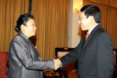 Quang cảnh buổi tiếp. (Ảnh: Trọng Đức/TTXVN)