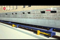 Đường ray để di chuyển ngôi nhà. (Ảnh: article.wn.com)