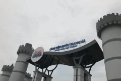 Cổng vào công viên nước Thanh Hà (Ảnh: PV/Vietnam+) 