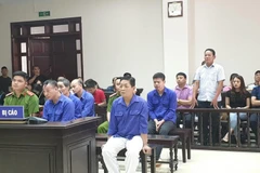 Các bị cáo tại phiên tòa. (Ảnh: PV/Vietnam+) 
