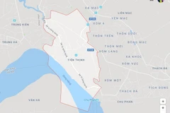 Xã Tiến Thịnh - nơi xảy ra vụ việc đau lòng. (Ảnh: Google Maps) 