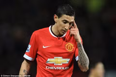 Angel di Maria trên đường rời Manchester United chỉ sau một mùa bóng. (Nguồn: Dailymail)