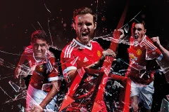 Bên cạnh Mata thì Herrera và Phil Jones cũng tham gia vào sự kiện ra mắt trang phục của câu lạc bộ cho mùa giải 2015/16. (Nguồn: Adidas)