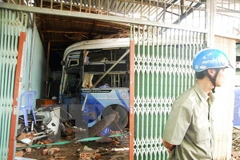 Hiện trường vụ tai nạn. (Ảnh: Đậu Tất Thành/TTXVN)