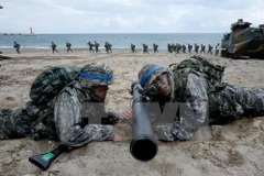 Các binh sỹ Hàn Quốc tham gia một cuộc tập trận. (Nguồn: EPA/TTXVN)