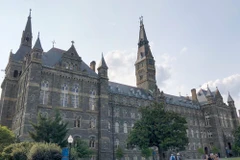 Khuôn viên trường đại học Georgetown ở Washington, DC, Mỹ. (Ảnh: AFP/TTXVN)