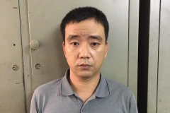 Đối tượng Phúc tại cơ quan điều tra. (Nguồn: TTXVN)