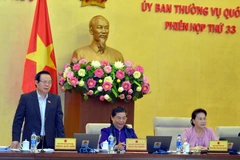 Phó Chủ tịch Quốc hội Phùng Quốc Hiển phát biểu. (Ảnh: Trọng Đức/TTXVN)