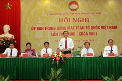 Chủ tịch Ủy ban Trung ương Mặt trận Tổ quốc Việt Nam Trần Thanh Mẫn phát biểu ý kiến. (Ảnh: Nguyễn Dân/TTXVN)