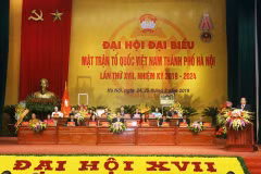 Bí thư Trung ương Đảng, Chủ tịch Ủy ban Trung ương Mặt trận Tổ quốc Việt Nam Trần Thanh Mẫn phát biểu tại Đại hội. (Ảnh: Nguyễn Dân/TTXVN)