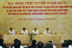 Phó Thủ tướng Thường trực Chính phủ Trương Hoà Bình chủ trì hội nghị. (Ảnh: Nguyễn Dân/TTXVN)