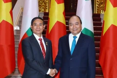 Thủ tướng Nguyễn Xuân Phúc tiếp Tổng thống Cộng hòa Liên bang Myanmar Win Myint sang thăm Việt Nam và dự Đại lễ Phật đản Liên hợp quốc lần thứ 16 - Vesak 2019. (Ảnh: Thống Nhất/TTXVN)