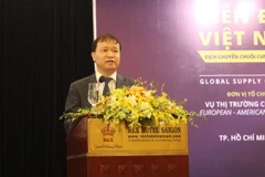 Ông Đỗ Thắng Hải, Thứ trưởng Bộ Công Thương, phát biểu khai mạc Diễn đàn. (Ảnh: Xuân Anh/TTXVN)