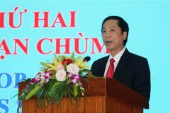 Phó Chủ tịch Ủy ban Nhân dân tỉnh Quảng Trị Hoàng Nam phát biểu tại hội thảo. (Ảnh: Nguyên Lý/TTXVN)