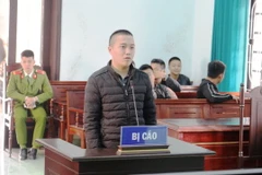 Bị cáo Vũ Thanh Long tại phiên tòa. (Ảnh: Dung Võ/TTXVN)