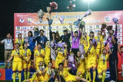 Đội Phong Phú Hà Nam đoạt cúp Quốc gia-Cúp LS 2019. (Ảnh: Trọng Đạt/TTXVN)
