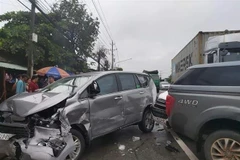 Hiện trường vụ tai nạn. (Ảnh: Huyền Trang/TTXVN)