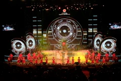 Một tiết mục trong Chương trình Xuân quê hương 2018. (Nguồn: TTXVN)