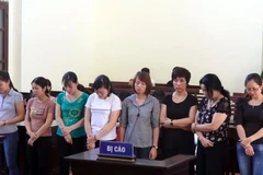 Các bị cáo tại phiên tòa. (Ảnh: Vũ Hà/TTXVN)