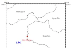 Bản đồ chấn tâm động đất. (Nguồn: Viện Vật lý Địa cầu)