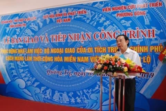 Ông Nguyễn Văn Nên phát biểu tại buổi lễ. (Ảnh: Thanh Thủy/TTXVN)