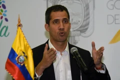 Thủ lĩnh đối lập Venezuela Juan Guaido phát biểu tại Salinas, Ecuador ngày 2/3/2019. (Ảnh: AFP/TTXVN)