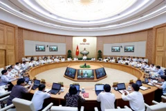 Thủ tướng Nguyễn Xuân Phúc chủ trì Phiên họp Chính phủ thường kỳ tháng 8 năm 2019. (Ảnh: Thống Nhất/TTXVN)