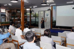 Quang cảnh buổi công bố Báo cáo 'Tương lai nền kinh tế số Việt Nam hướng tới năm 2030 và 2045. (Ảnh: Tiến Lực/TTXVN)