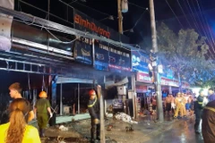 Hiện trường nơi xảy ra vụ cháy. (Ảnh: Huyền Trang/TTXVN)