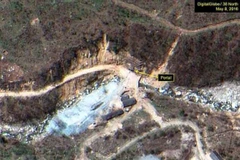 Bãi thử hạt nhân Punggye-ri của Triều Tiên. (Nguồn: AP/TTXVN) 