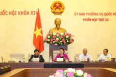 Chủ tịch Quốc hội Nguyễn Thị Kim Ngân phát biểu ý kiến. (Ảnh: Doãn Tấn/TTXVN)