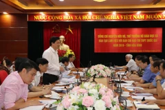 Thứ trưởng Bộ Giáo dục và Đào tạo Nguyễn Hữu Độ phát biểu tại buổi làm việc với ban chỉ đạo thi THPT Quốc gia 2019 tỉnh Hòa Bình. (Ảnh: Nhan Sinh/TTXVN)