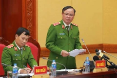 Trung tướng Trần Văn Vệ, Chánh Văn phòng Cơ quan Cảnh sát điều tra, Bộ Công an phát biểu. (Ảnh: Doãn Tấn/TTXVN)