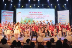 Khai mạc Ngày hội gia đình các tỉnh Đông Nam Bộ 2019. (Ảnh: Huyền Trang/TTXVN)