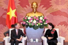 Chủ tịch Quốc hội Nguyễn Thị Kim Ngân tiếp Bộ trưởng Bộ Ngoại giao và Hợp tác quốc tế Italy Enzo Moavero Milanesi. (Ảnh: Trọng Đức/TTXVN)