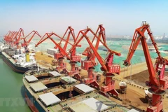 Một cảng hàng hóa của Trung Quốc. (Nguồn: AFP/TTXVN)