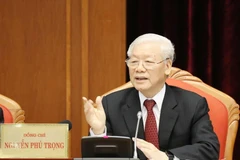 Tổng Bí thư, Chủ tịch nước Nguyễn Phú Trọng chủ trì và phát biểu khai mạc hội nghị. (Ảnh: Trí Dũng/TTXVN)