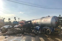 Hiện trường vụ tai nạn.