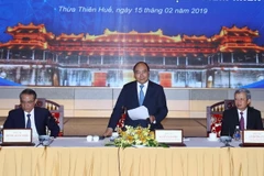 Thủ tướng Nguyễn Xuân Phúc phát biểu chỉ đạo. (Ảnh: Thống Nhất/TTXVN)