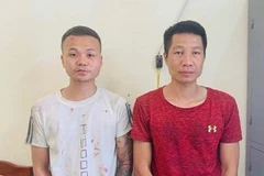 Hai đối tượng bị bắt giữ. (Ảnh: Công an tỉnh Thanh Hóa)