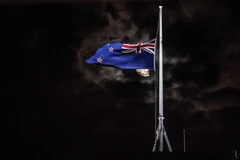 New Zealand treo cờ rủ sau vụ xả súng ở nhà thờ Hồi giáo tại Christchurch ngày 15/3/2019. (Ảnh: Getty)