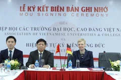 Quang cảnh lễ ký kết biên bản. (Nguồn: Vietnam+)