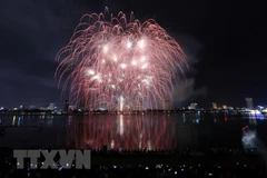 Một màn trình diễn trong Lễ hội Pháo hoa quốc tế Đà Nẵng năm 2018. (Nguồn: TTXVN)