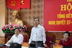 Ủy viên Bộ Chính trị, Bí thư Trung ương Đảng, Trưởng Ban Kinh tế Trung ương Nguyễn Văn Bình phát biểu chỉ đạo hội nghị. (Ảnh: Quý Trung/TTXVN)