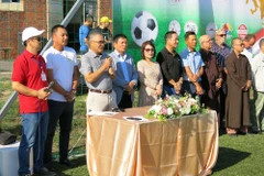 Đại sứ Nguyễn Tiến Thức phát biểu. (Ảnh: Hoàng Linh/Vietnam+)