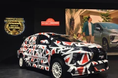 Mẫu xe Mitsubishi Xpander được giới thiệu tại triển lãm. (Nguồn: The Jakarta Post)