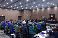 Toàn cảnh phiên xét xử ngày 3/1. (Ảnh: Phạm Kiên/TTXVN)