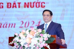 Thủ tướng Phạm Minh Chính phát biểu chỉ đạo hội nghị. (Ảnh: Dương Giang/TTXVN)