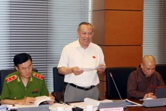 Đại biểu Quốc hội thành phố Hà Nội Đinh Xuân Thảo phát biểu ý kiến. (Ảnh: Phạm Kiên/TTXVN)